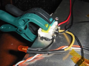 Attempting to attach the connector with oven sealant
